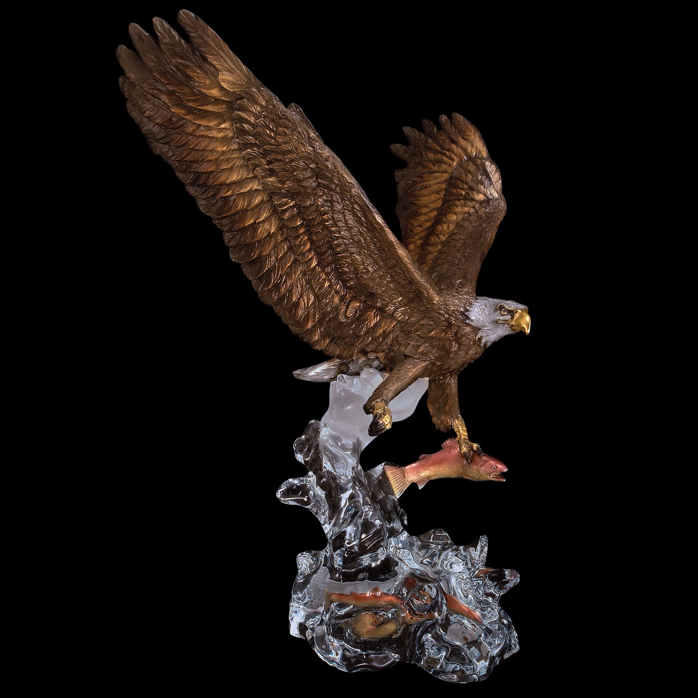 Clear Waters Eagle Sculpture by Kitty Cantrell