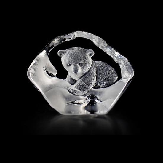 Baby Polar Bear Crystal Figurine