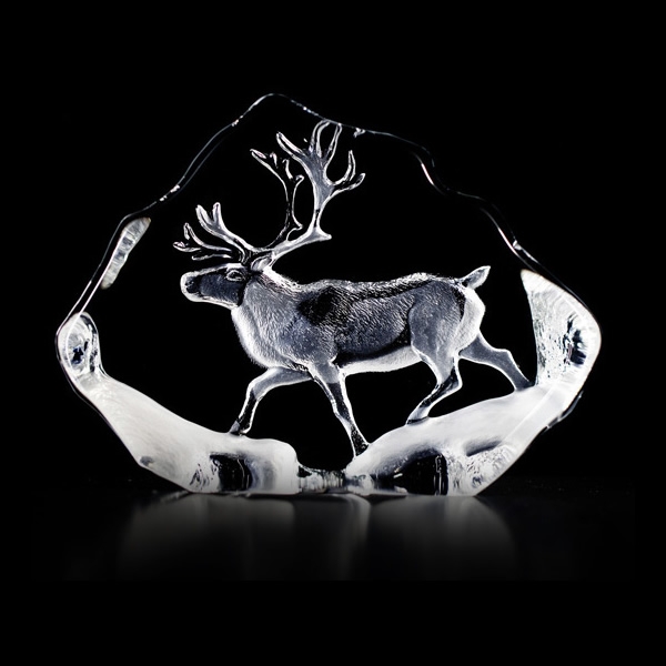 Crystal Reindeer Sculpture
