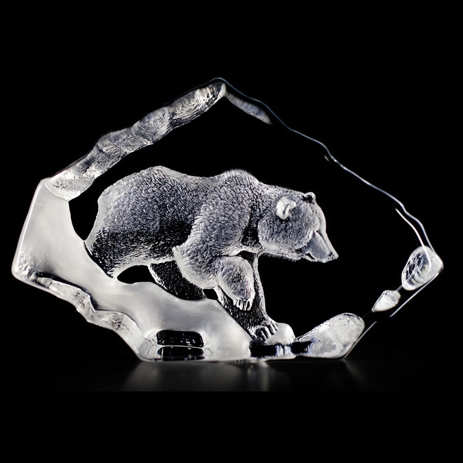 Grizzly Bear Crystal Sculpture