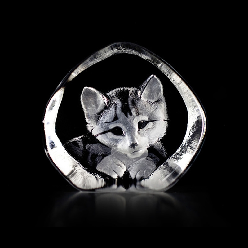 Crystal Cat Figurine