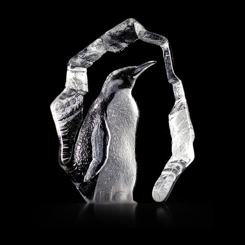 Emperor Penguin Crystal Sculpture