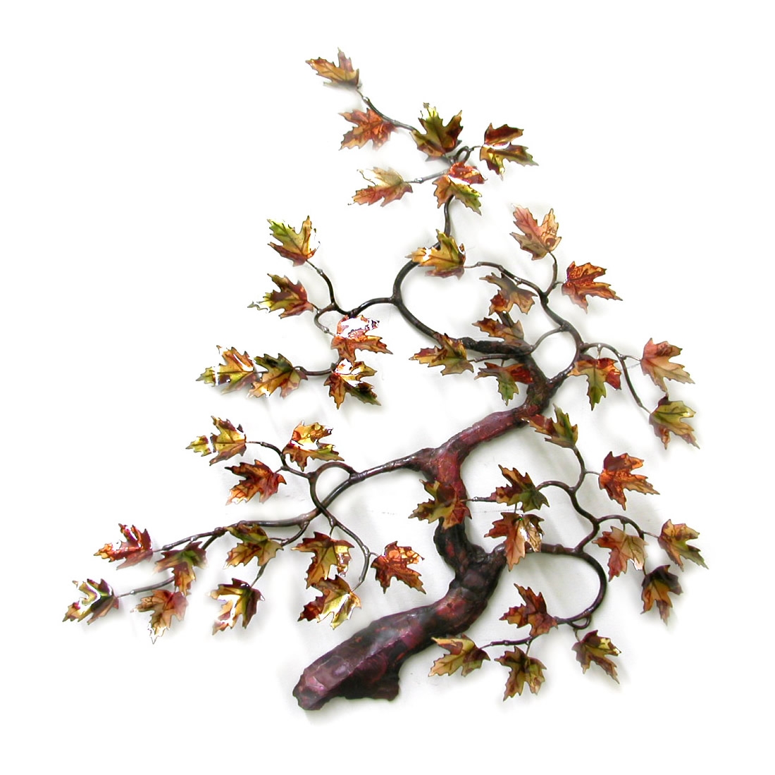  Maple Tree With Enameled Metal Wall Art 