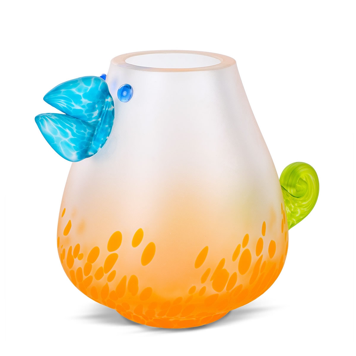Chicko Chicken Vase Glass Sculpture 