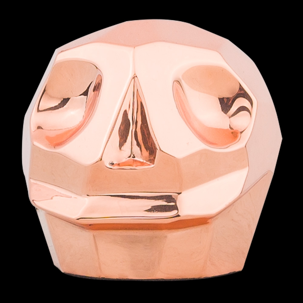 Copper Skull Figure Tzompantli by Pedro Ramirez Vazquez