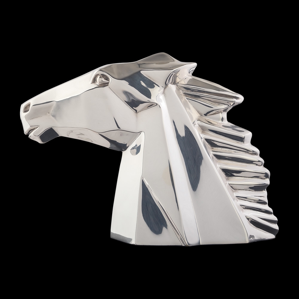 Silver Horse Head Figurine by Pedro Ramirez Vazquez