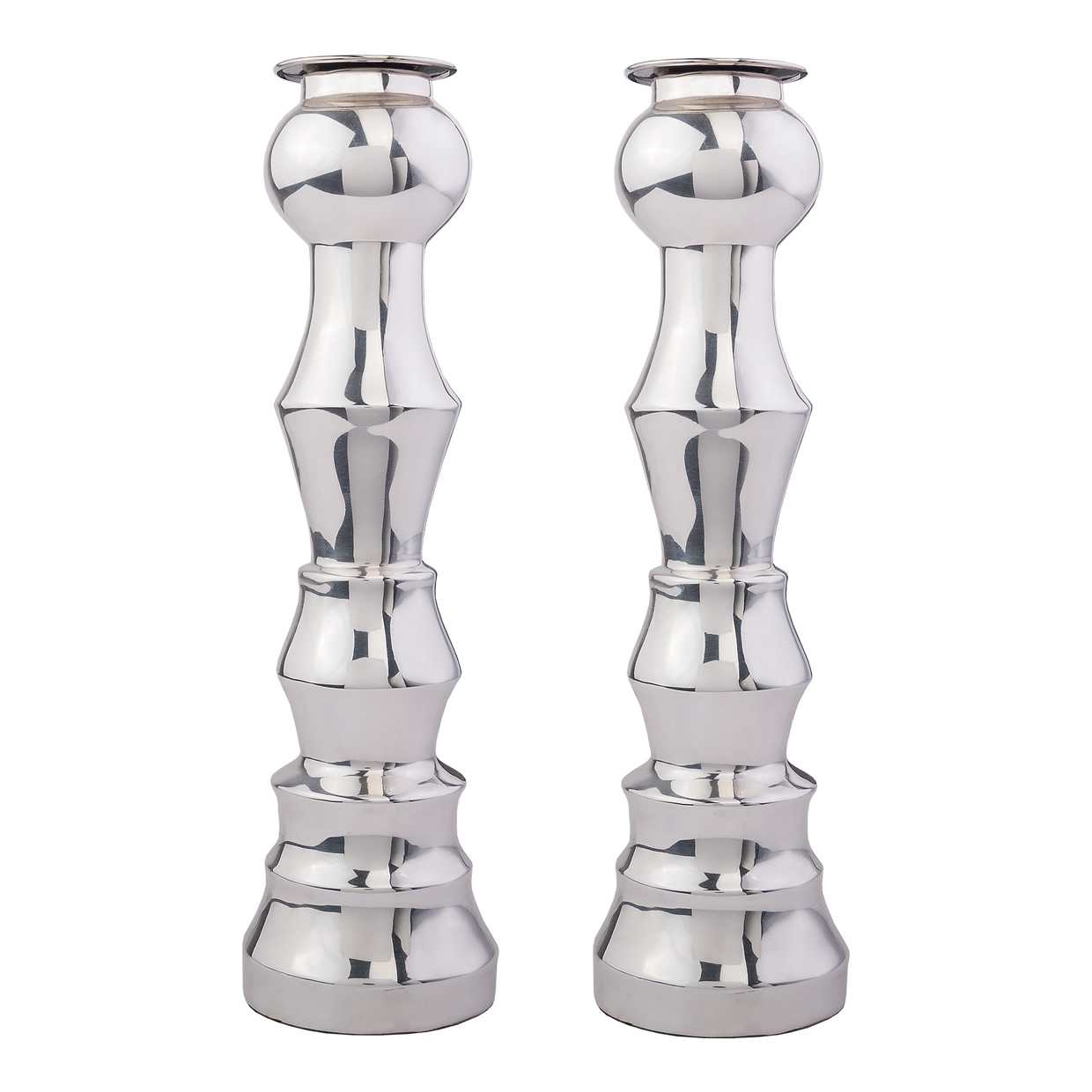 Alfil Silver Candle Holder Set