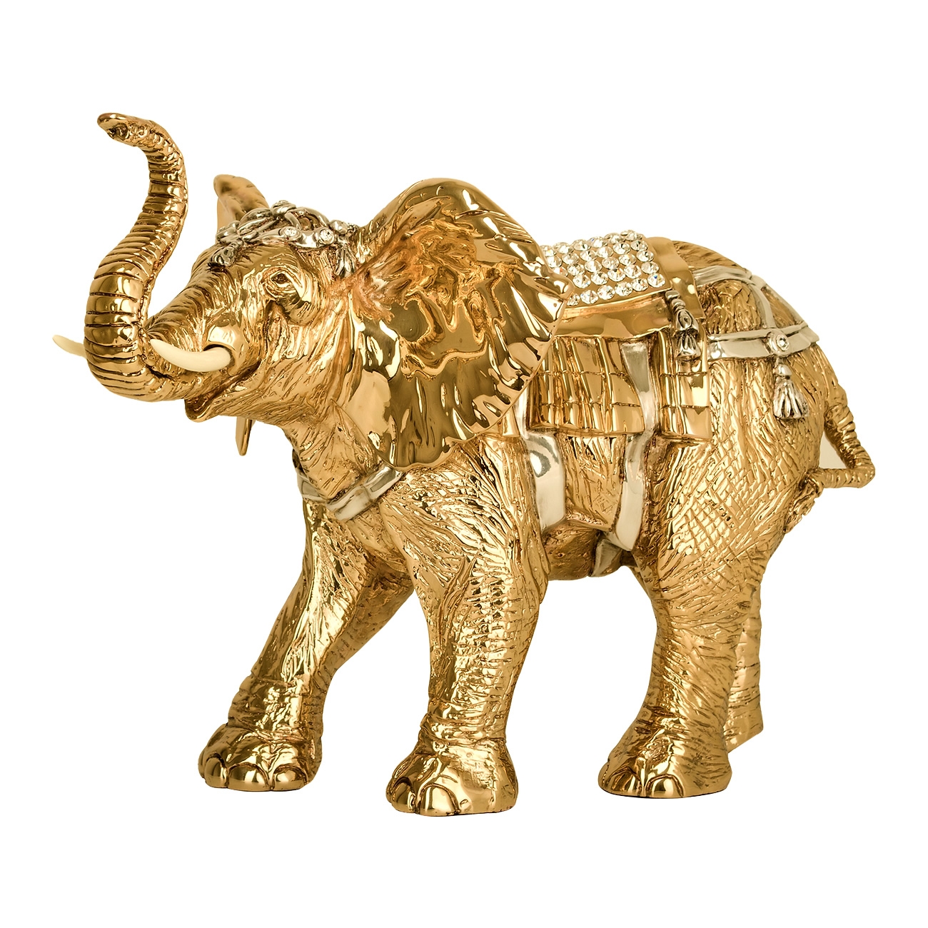 Gold Indian Elephant Sculpture