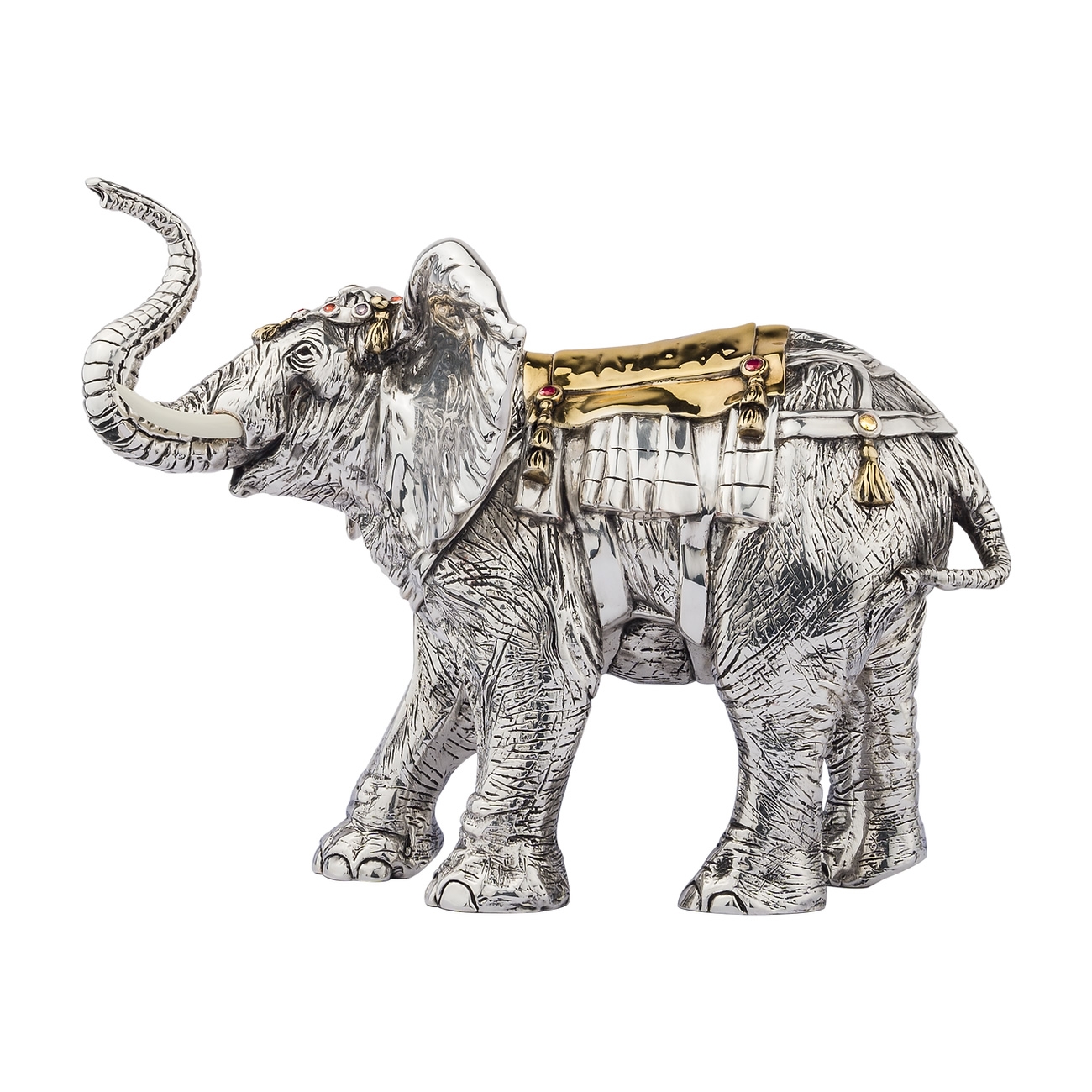 Silver Elephant Sculpture