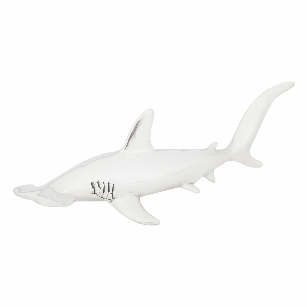 Silver Hammerhead  Shark Sculpture