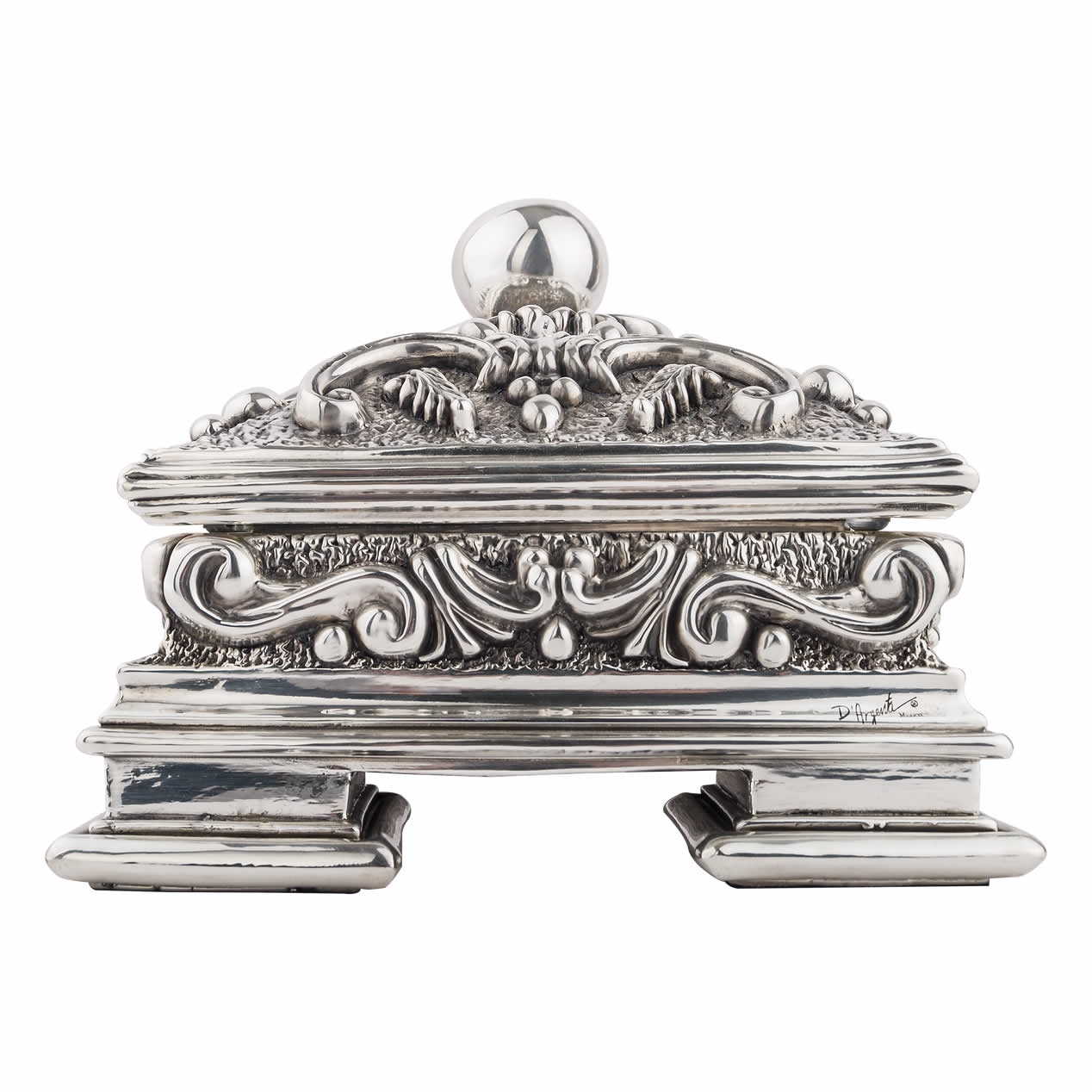Silver Baroque Cremation Urn