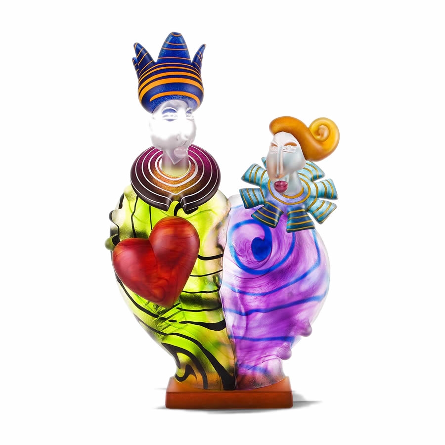 King and Queen Glass Sculpture 