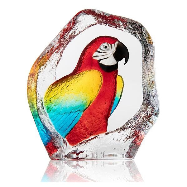 Parrot Bird Crystal Sculpture