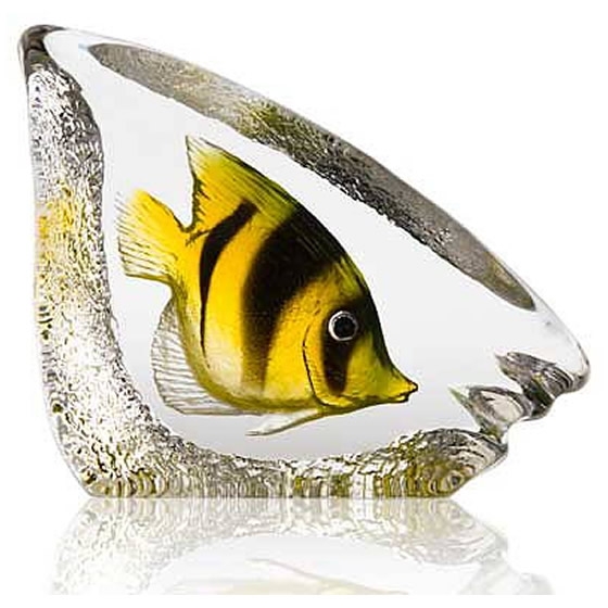 Tropical Fish Crystal Sculpture Yellow