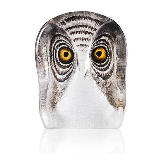 Modern Owl Crystal Sculpture Small
