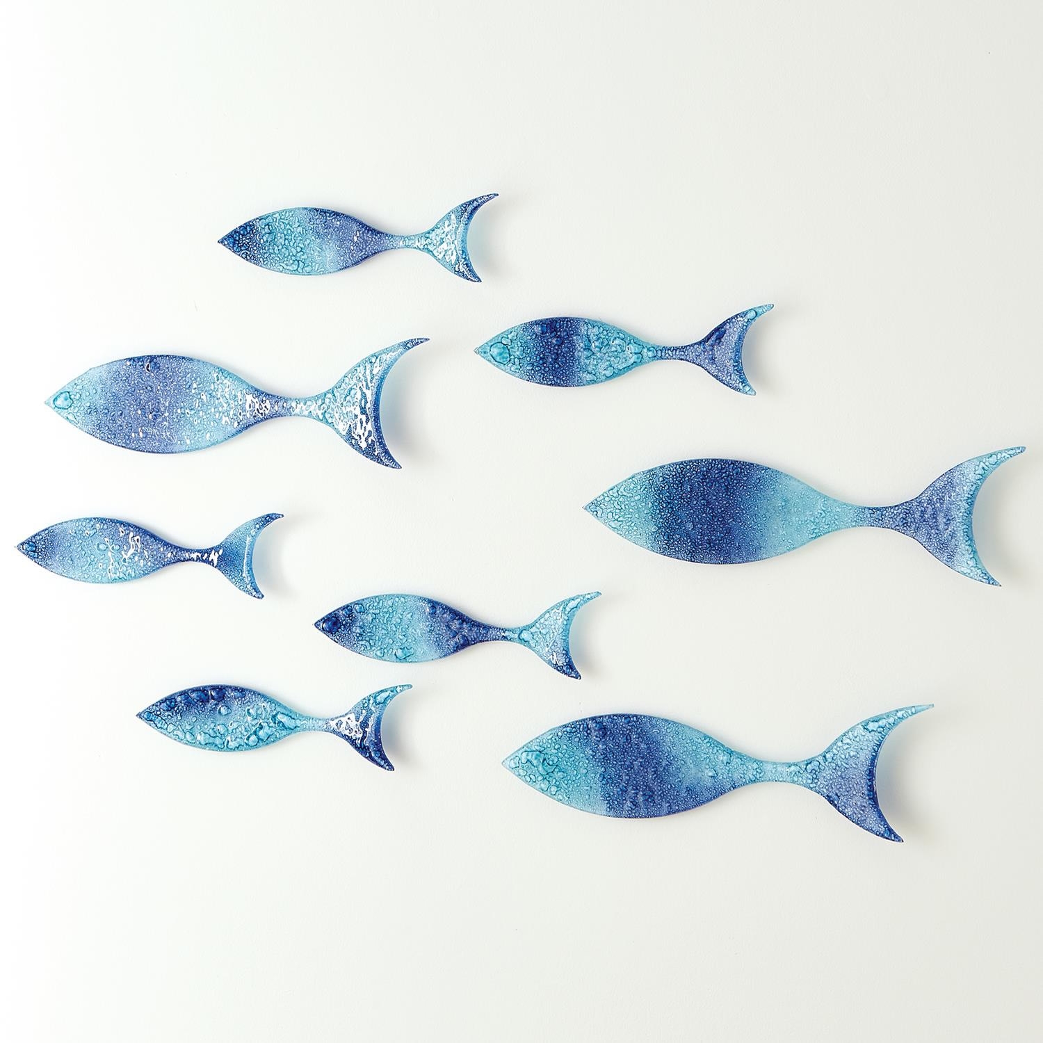 Fish Wall Sculpture Set Glass