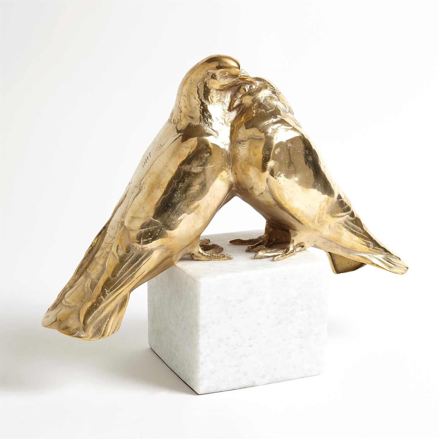 Love Doves Sculpture Gold