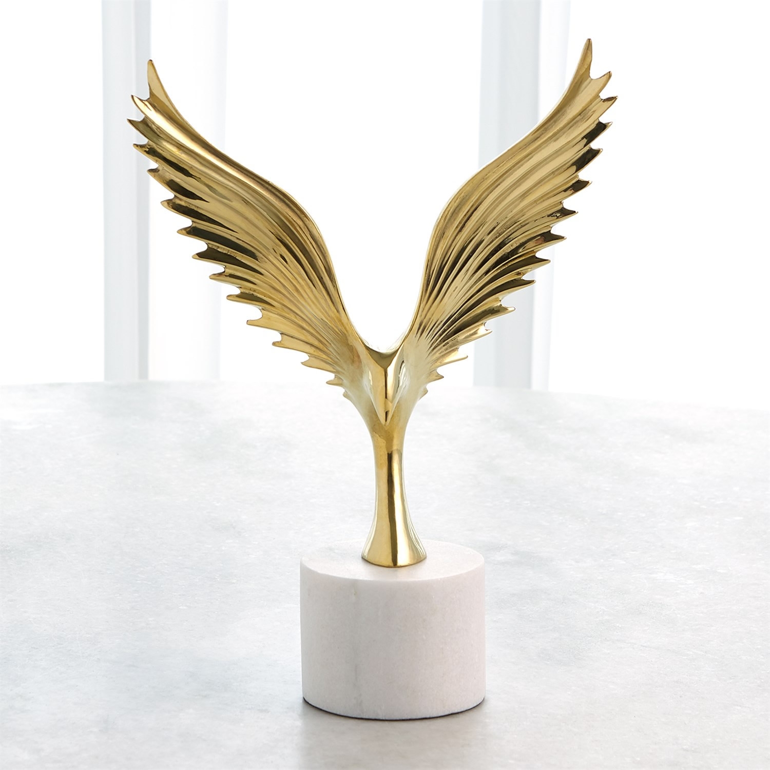 Soaring Eagle Contemporary Sculpture Brass