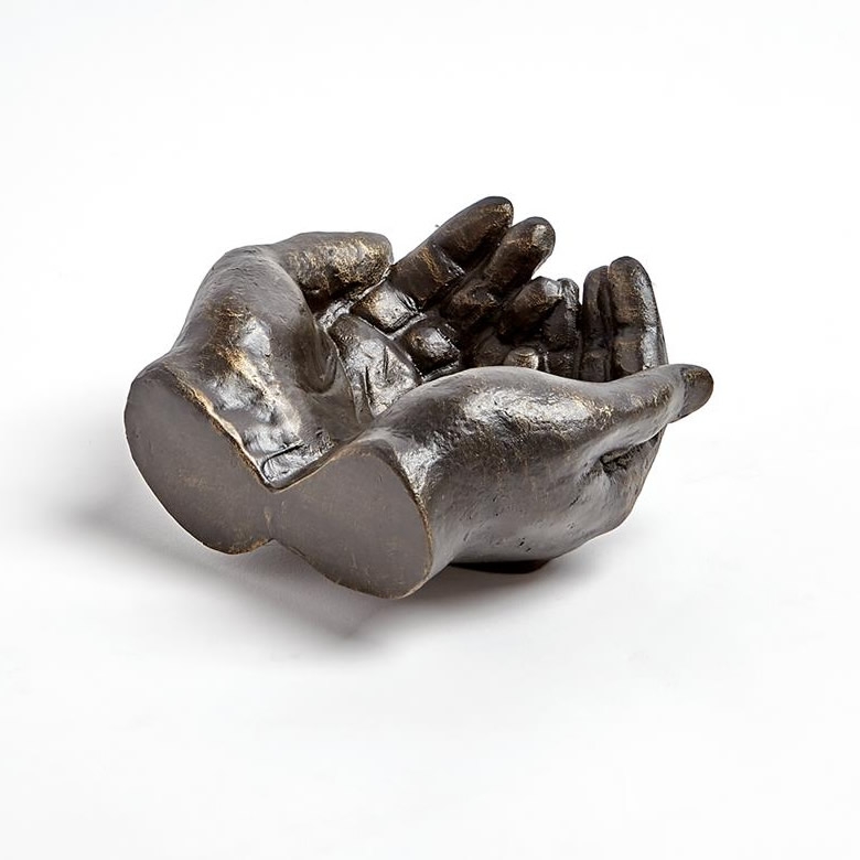 Iron Hand Bowl Sculpture 