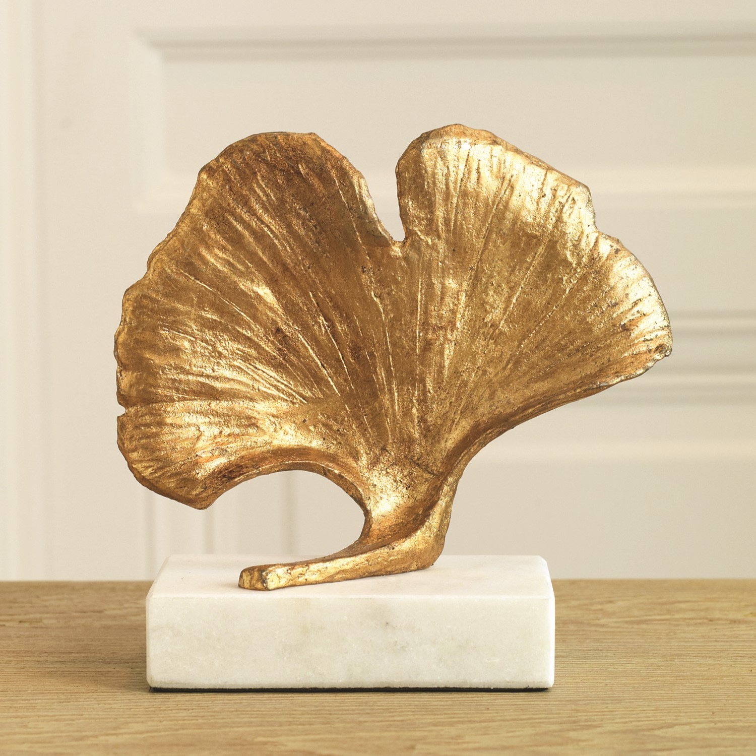 Ginko Leaf Sculpture Gold