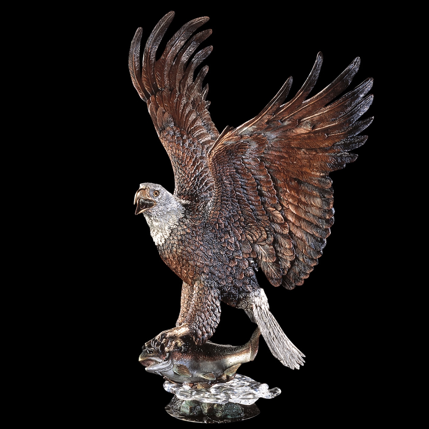 Over The Rainbow Bronze Eagle Sculpture by Kitty Cantrell