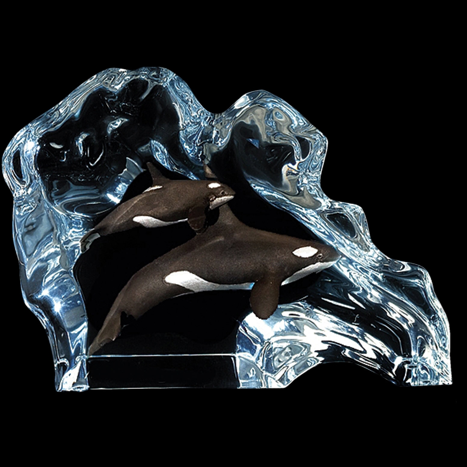 Orca Wave Whale Sculpture by Kitty Cantrell