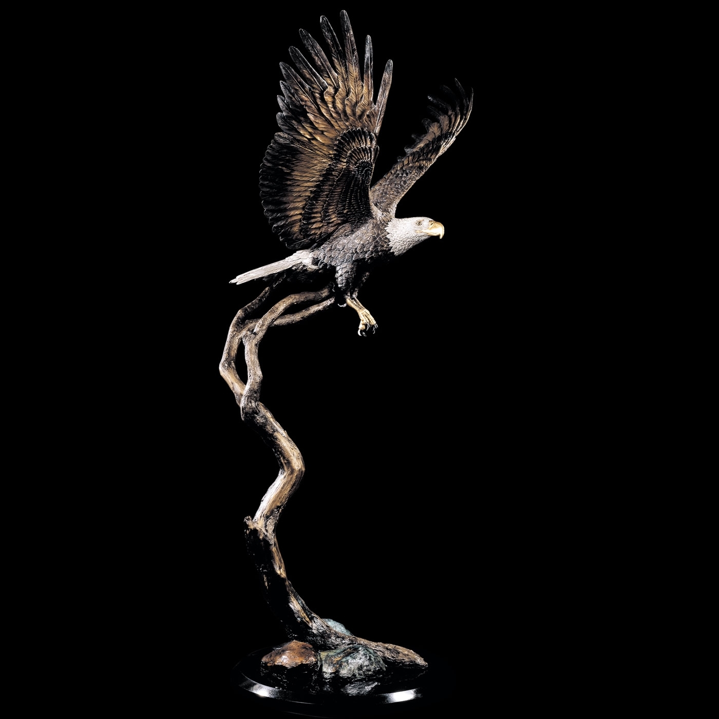 Free Spirit Bronze Eagle Sculpture by Kitty Cantrell