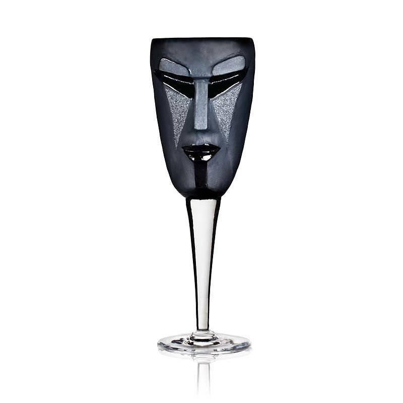 Kubik Wine Glass  From The MASQ Tableware Collection Black