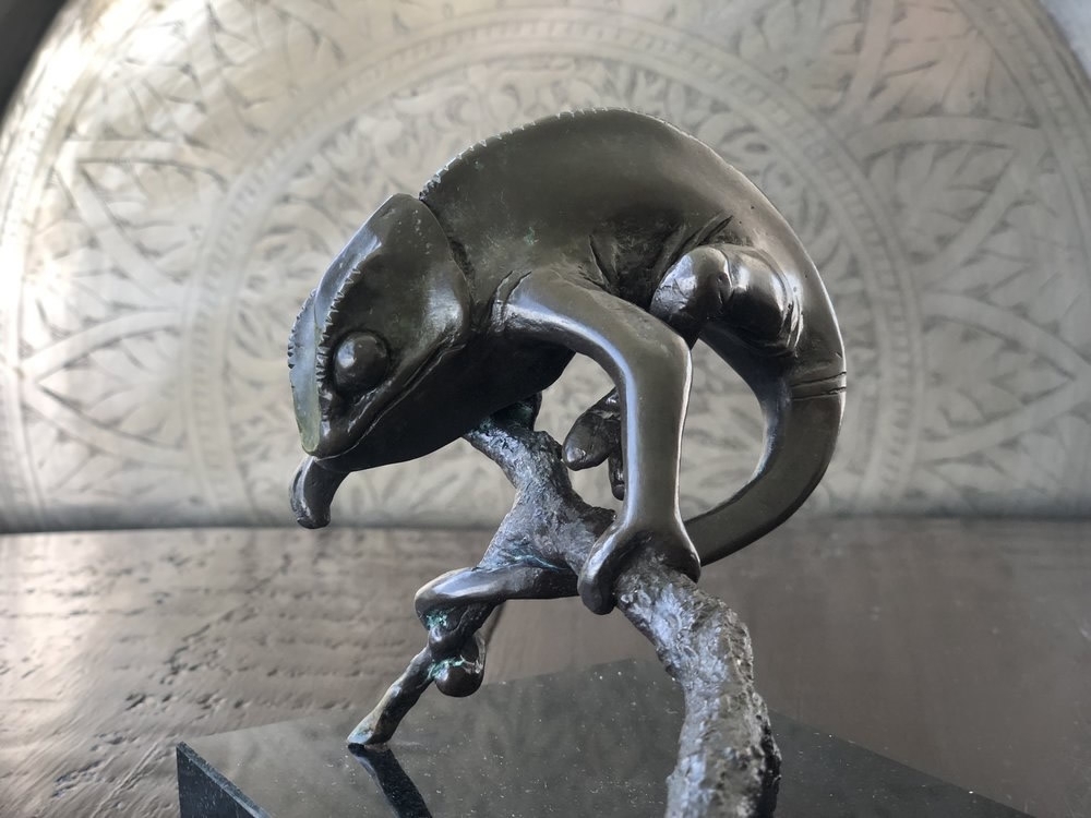 Chameleon Bronze Sculpture