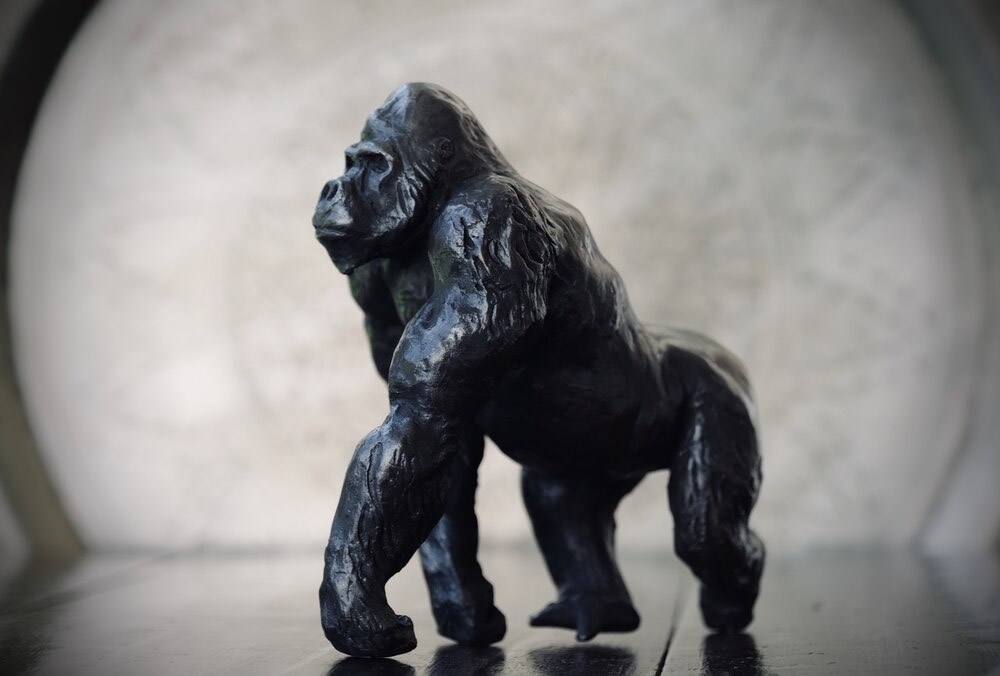Mountain Gorilla Bronze Sculpture