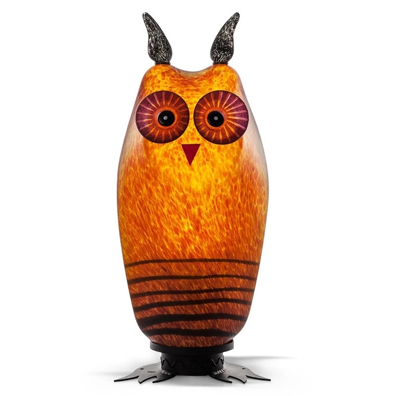 Tawny Owl Bird Glass Sculpture
