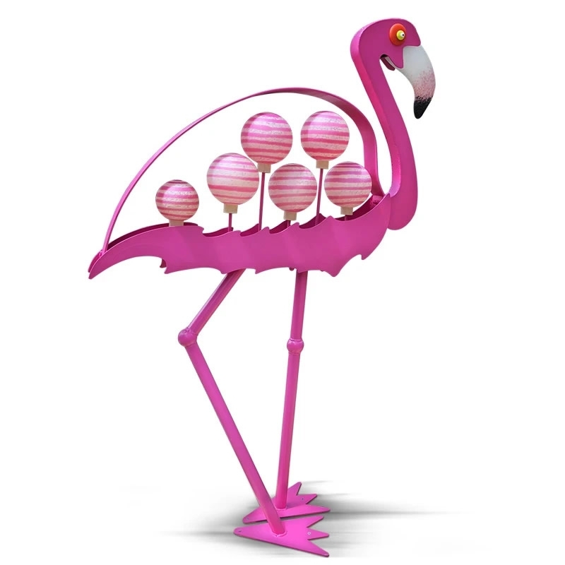 Pink Flamingo Modern Glass Sculpture