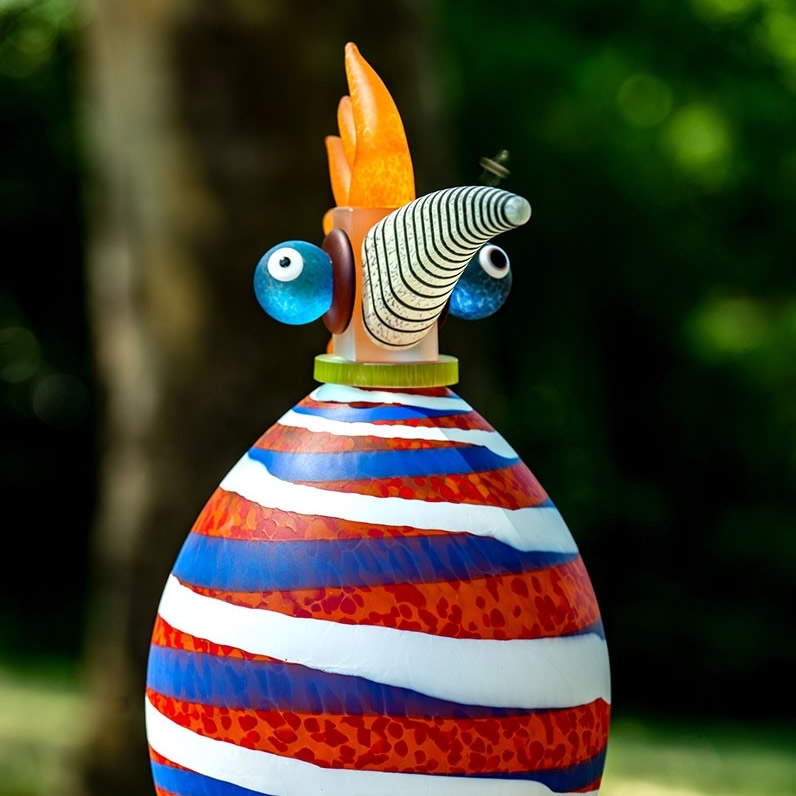 David Weird Birds Glass Sculpture