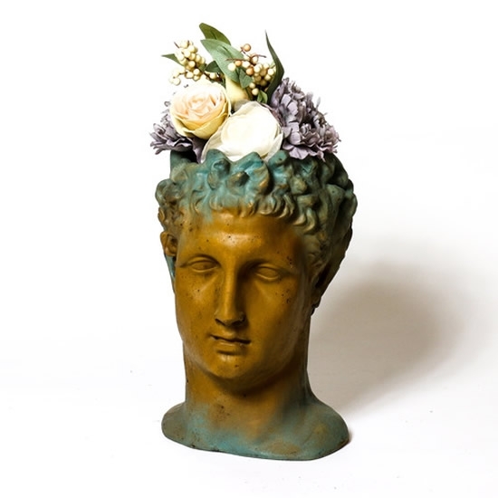 Hermes Head Bust Garden Planter