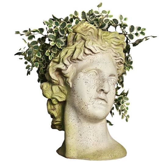 Apollo Head Bust Garden Planter