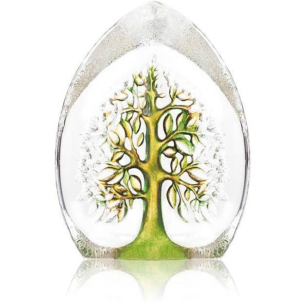 Tree of Life Crystal Sculpture Yellow Green Large
