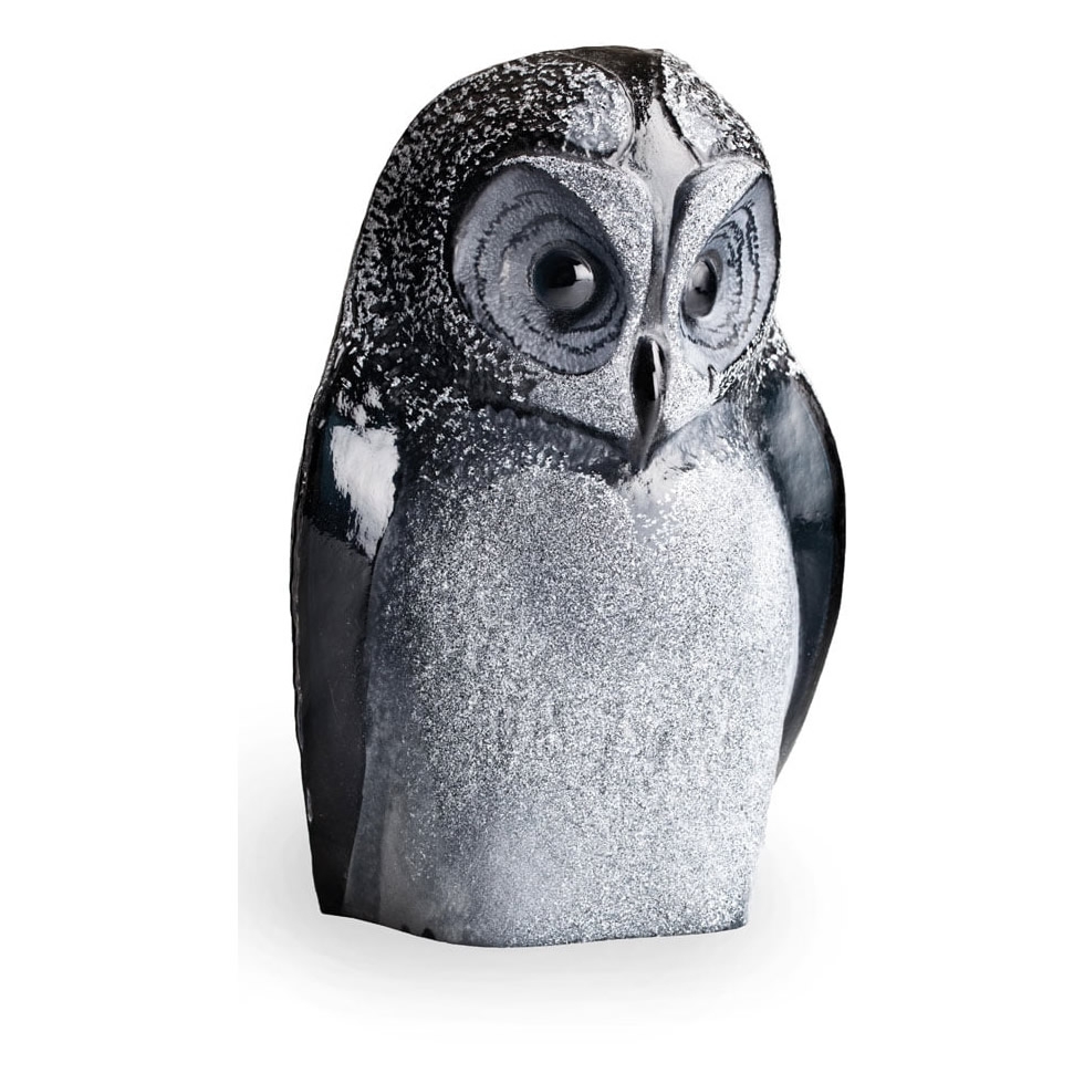 Owl Crystal Sculpture Black